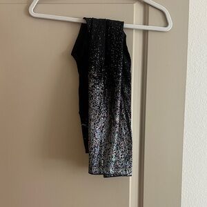 Beyond Yoga Black and Silver Speckled Leggings